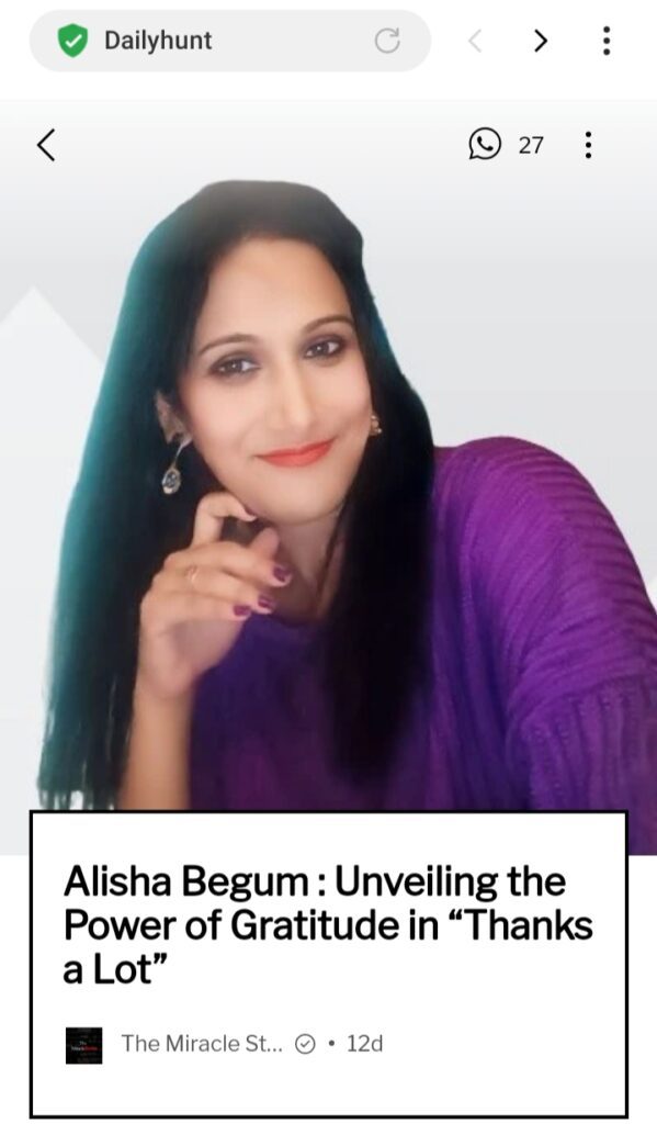 Alisha Begum in purple